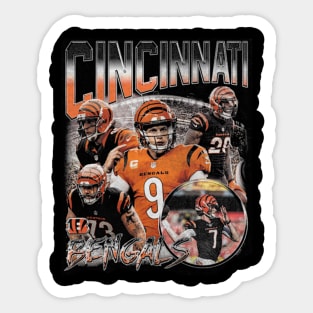 Cincinnati Football Retro Bootleg Sticker